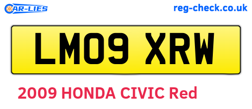 LM09XRW are the vehicle registration plates.