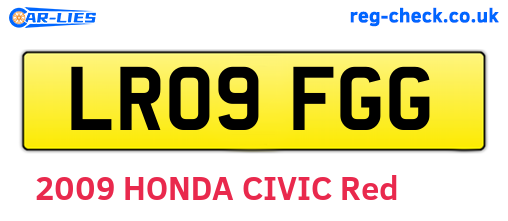 LR09FGG are the vehicle registration plates.