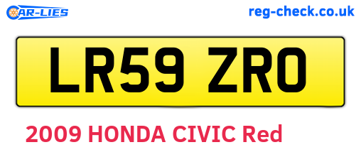 LR59ZRO are the vehicle registration plates.