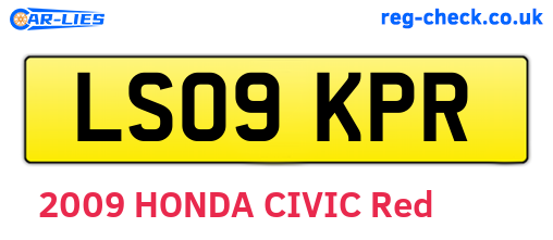 LS09KPR are the vehicle registration plates.