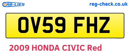 OV59FHZ are the vehicle registration plates.