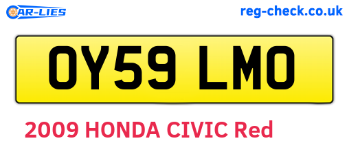 OY59LMO are the vehicle registration plates.