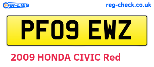 PF09EWZ are the vehicle registration plates.