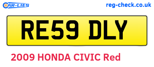 RE59DLY are the vehicle registration plates.