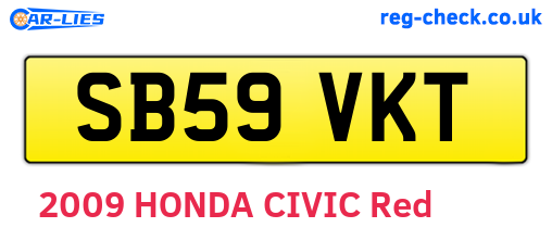 SB59VKT are the vehicle registration plates.