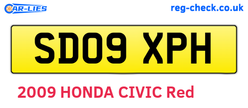 SD09XPH are the vehicle registration plates.