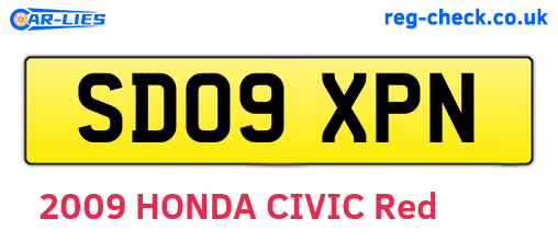 SD09XPN are the vehicle registration plates.
