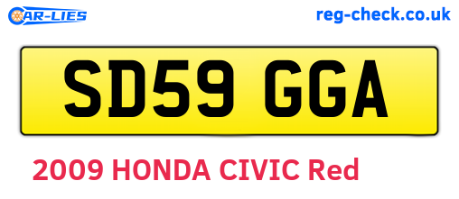 SD59GGA are the vehicle registration plates.