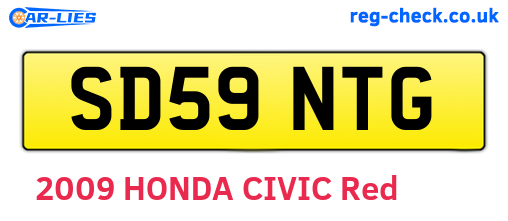 SD59NTG are the vehicle registration plates.