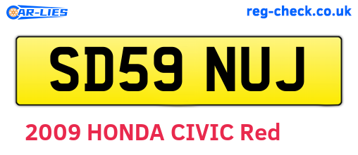SD59NUJ are the vehicle registration plates.