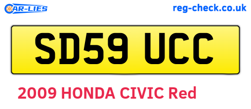 SD59UCC are the vehicle registration plates.