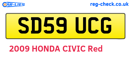 SD59UCG are the vehicle registration plates.