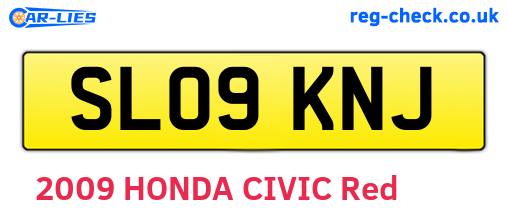 SL09KNJ are the vehicle registration plates.
