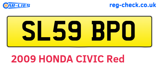 SL59BPO are the vehicle registration plates.