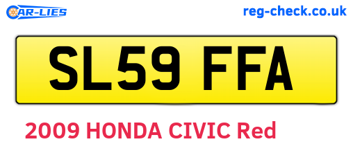SL59FFA are the vehicle registration plates.