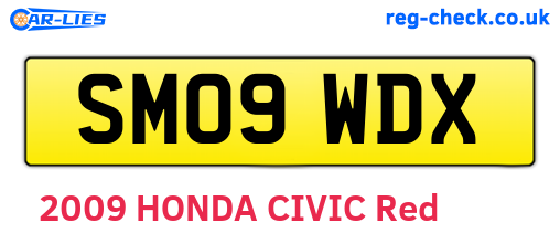 SM09WDX are the vehicle registration plates.