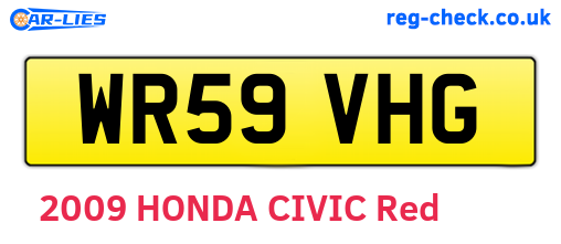 WR59VHG are the vehicle registration plates.