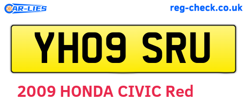 YH09SRU are the vehicle registration plates.