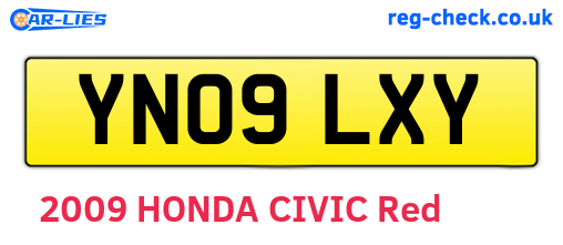 YN09LXY are the vehicle registration plates.