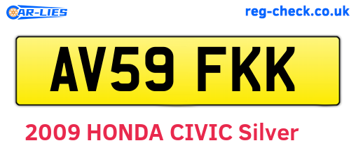 AV59FKK are the vehicle registration plates.