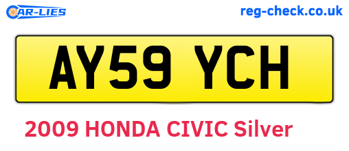 AY59YCH are the vehicle registration plates.