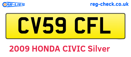 CV59CFL are the vehicle registration plates.