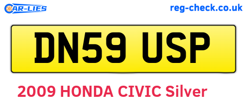 DN59USP are the vehicle registration plates.