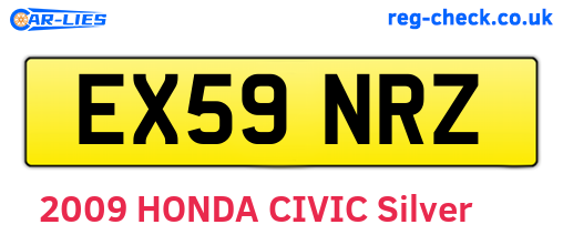 EX59NRZ are the vehicle registration plates.