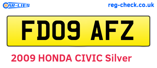 FD09AFZ are the vehicle registration plates.