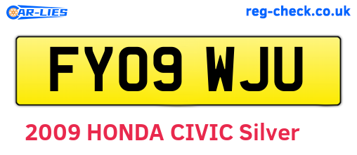 FY09WJU are the vehicle registration plates.