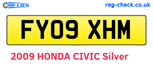 FY09XHM are the vehicle registration plates.