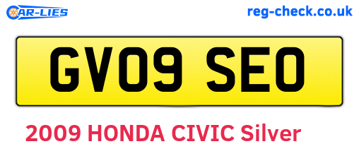 GV09SEO are the vehicle registration plates.