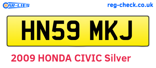 HN59MKJ are the vehicle registration plates.