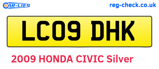 LC09DHK are the vehicle registration plates.