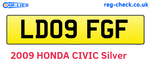 LD09FGF are the vehicle registration plates.