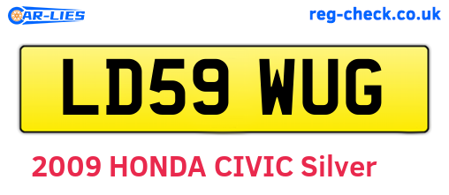 LD59WUG are the vehicle registration plates.