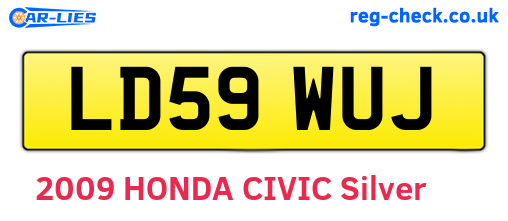 LD59WUJ are the vehicle registration plates.