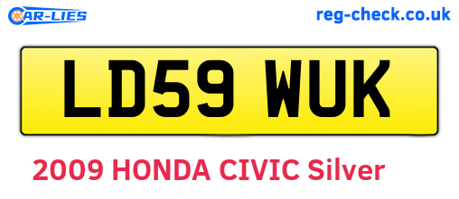 LD59WUK are the vehicle registration plates.