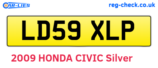 LD59XLP are the vehicle registration plates.
