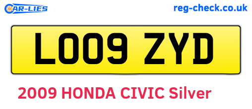 LO09ZYD are the vehicle registration plates.