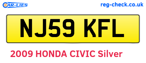 NJ59KFL are the vehicle registration plates.