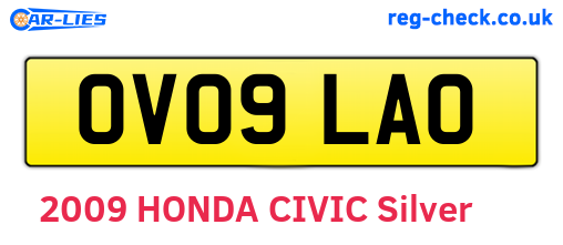 OV09LAO are the vehicle registration plates.