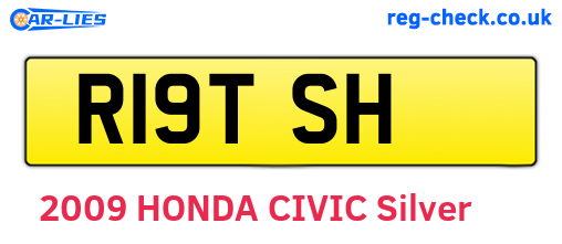 R19TSH are the vehicle registration plates.