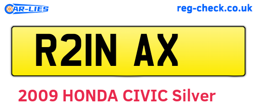 R21NAX are the vehicle registration plates.