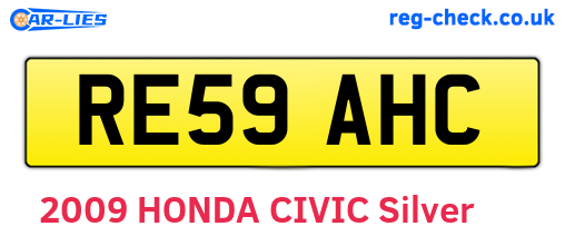 RE59AHC are the vehicle registration plates.