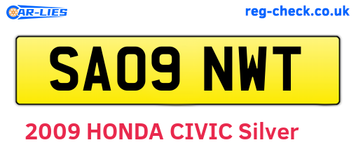 SA09NWT are the vehicle registration plates.