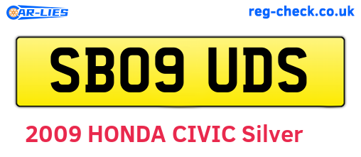 SB09UDS are the vehicle registration plates.