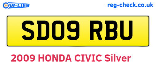 SD09RBU are the vehicle registration plates.