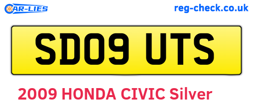 SD09UTS are the vehicle registration plates.