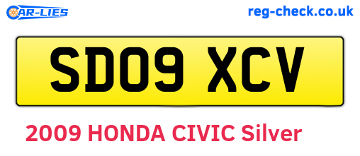 SD09XCV are the vehicle registration plates.